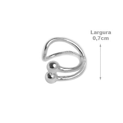 Piercing de Prata Pressão para Orelha