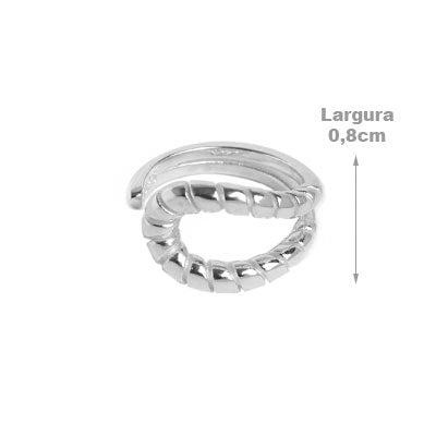 Piercing de Prata Pressão para Orelha