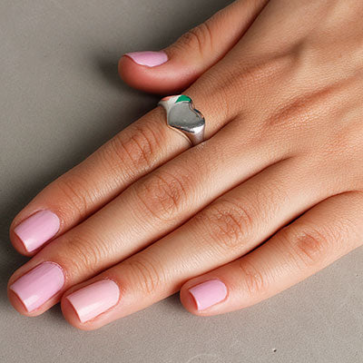 Anel de Prata Coração