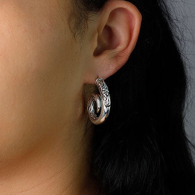 Argola de Prata Trabalhada