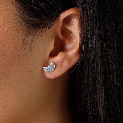 Brinco de Prata Lua e Estrela