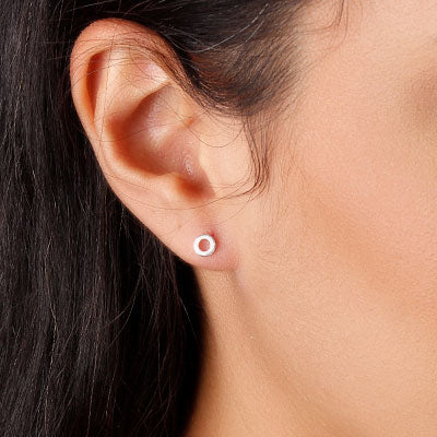 Brinco de Prata Círculo