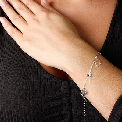 Pulseira de Prata Orixás.