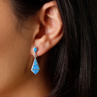 Brinco de Prata com Opala