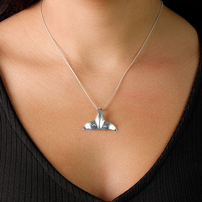 Pingente de Prata Rabo de Baleia