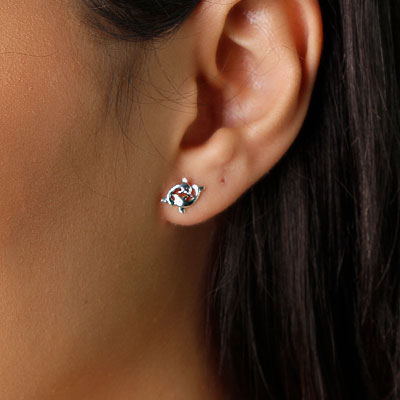 Brinco de Prata Golfinho