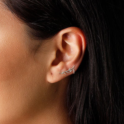 Piercing de Prata Pressão para Orelha