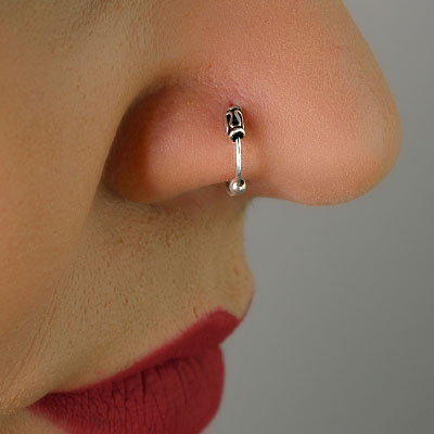 Piercing de Prata Argola para Nariz