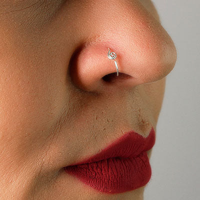 Piercing de Prata Argola para Nariz