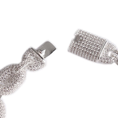 Pulseira de Prata com Zircônia