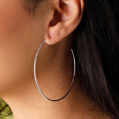 Argola de Prata Lisa