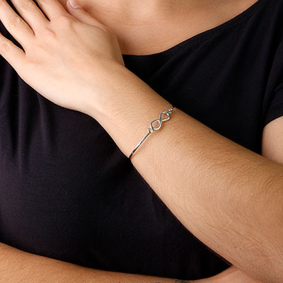 Bracelete de Prata Infinito