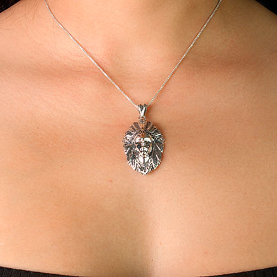 Pingente de Prata Índio