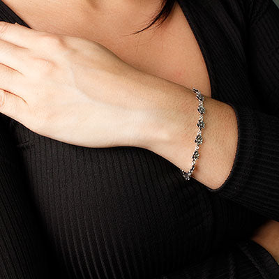 Pulseira de Prata Flor