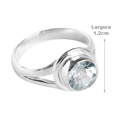 Anel de Prata com Topázio