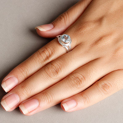 Anel de Prata com Topázio