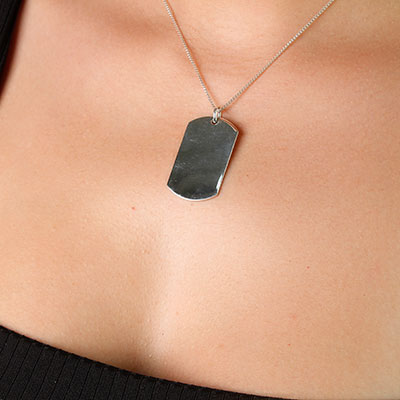 Pingente de Prata Placa