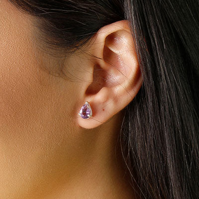 Brinco de prata com Zircônia