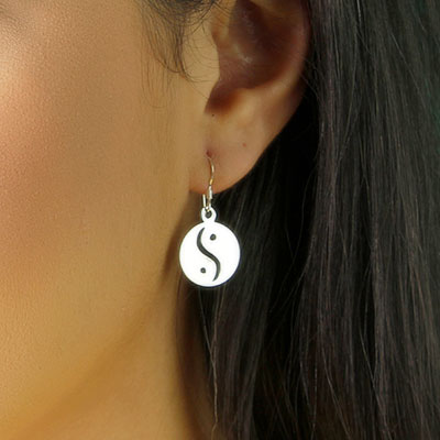 Brinco de Prata Yin Yang