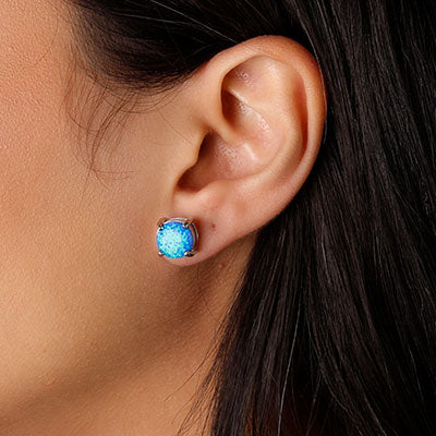 Brinco de Prata com Opala