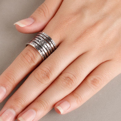 Anel de Prata Estrela de Davi