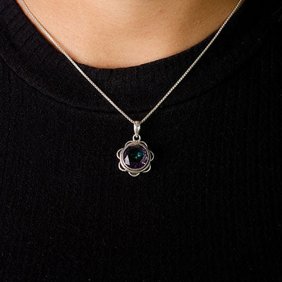 Pingente de Prata com Cristal