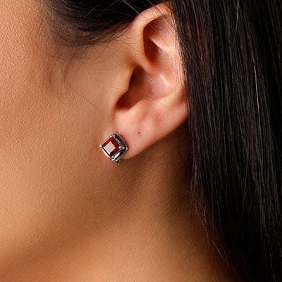 Argola de Prata com Granada