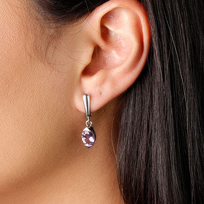 Argola de Prata com Ametista