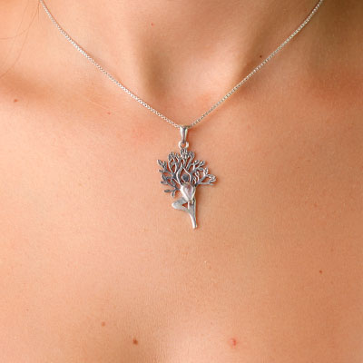 Pingente de Prata Árvore