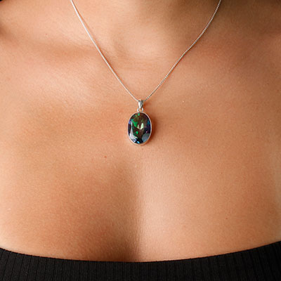 Pingente de Prata com Cristal