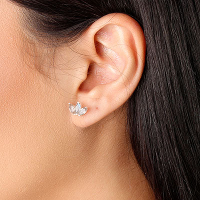 Brinco de Prata com Labradorita