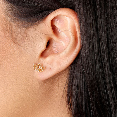 Brinco de Prata com Citrino