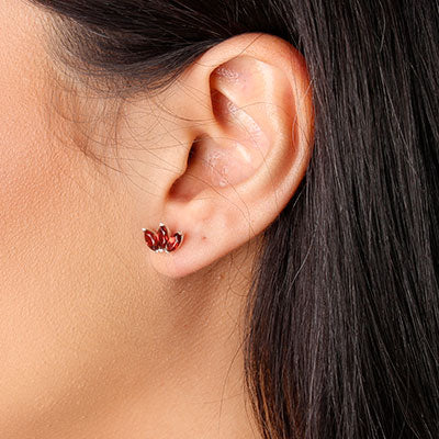 Brinco de prata com Granada