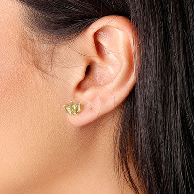 Brinco de Prata com Citrino