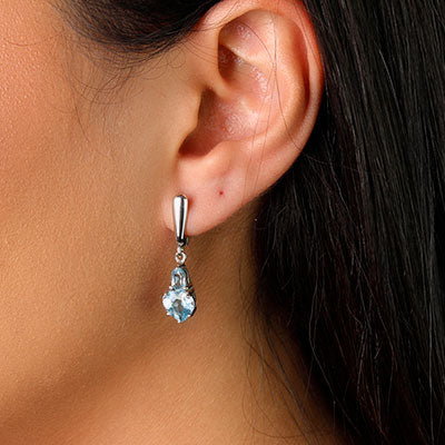 Argola de Prata com Topázio