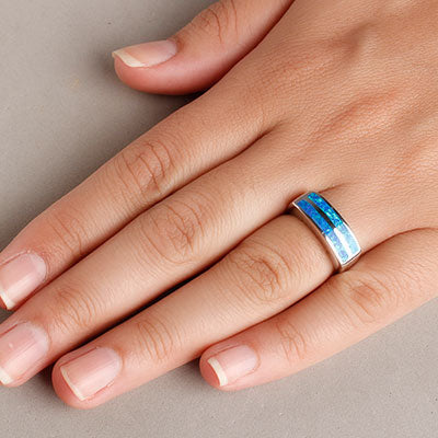 Anel de Prata com Opala - 56067