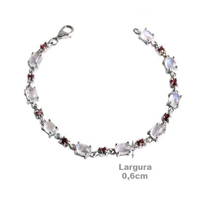 Pulseira de Prata com Pedra da Lua - 56252
