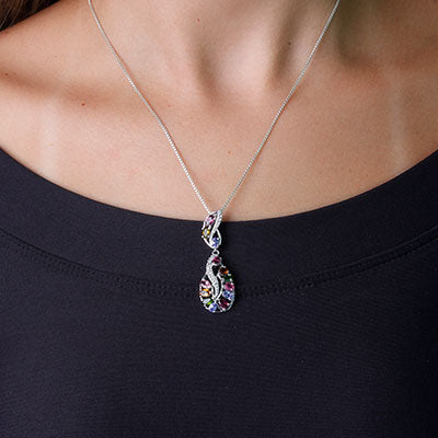 Pingente de Prata com Pedras