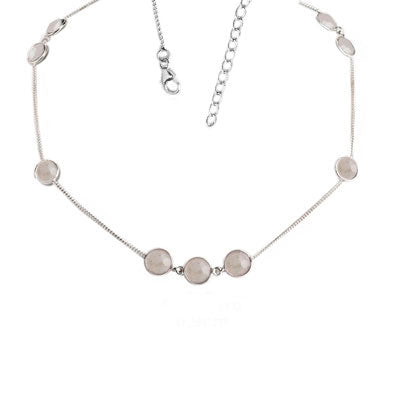 Gargantilha de Prata com Pedra da Lua