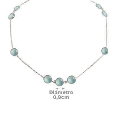 Gargantilha de Prata com Ágata