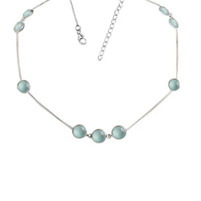 Gargantilha de Prata com Ágata