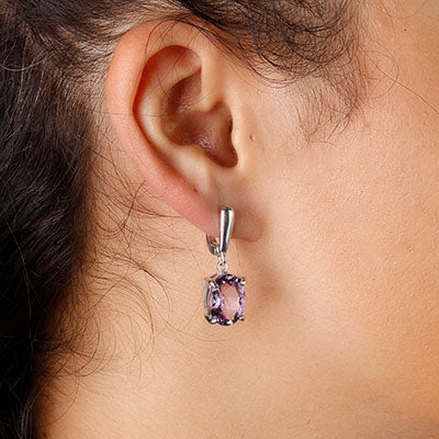 Argola de Prata com Ametista