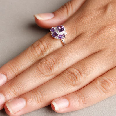 Anel de Prata com Pedras