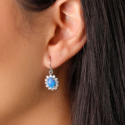 Brinco de Prata com Opala