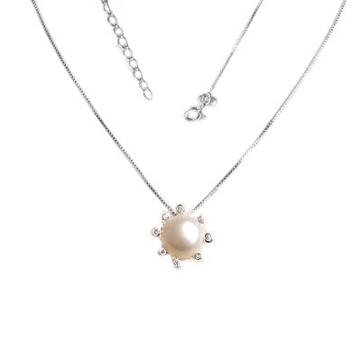 Gargantilha de Prata com Pérola