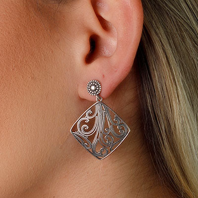 Brinco de Prata Vazado