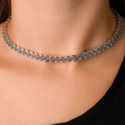 Gargantilha de Prata com Marcassitas