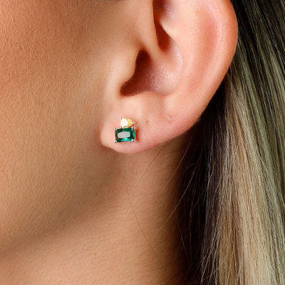 Brinco de Prata com Pedras