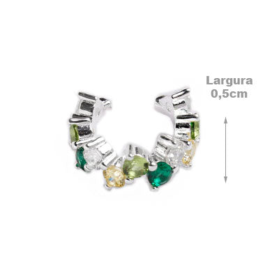 Piercing de Prata Pressão para Orelha