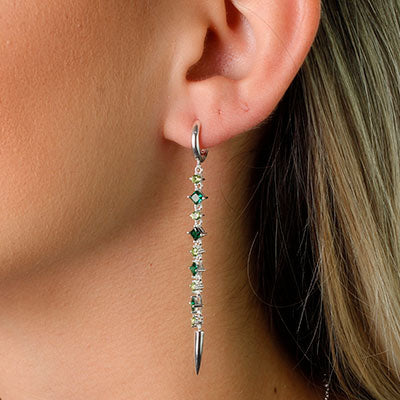 Argola de Prata com Pedras